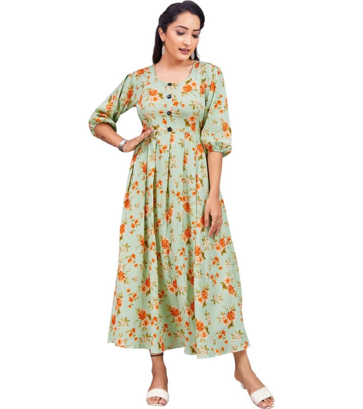 Image of Polyester Floral Regular Women Kurta