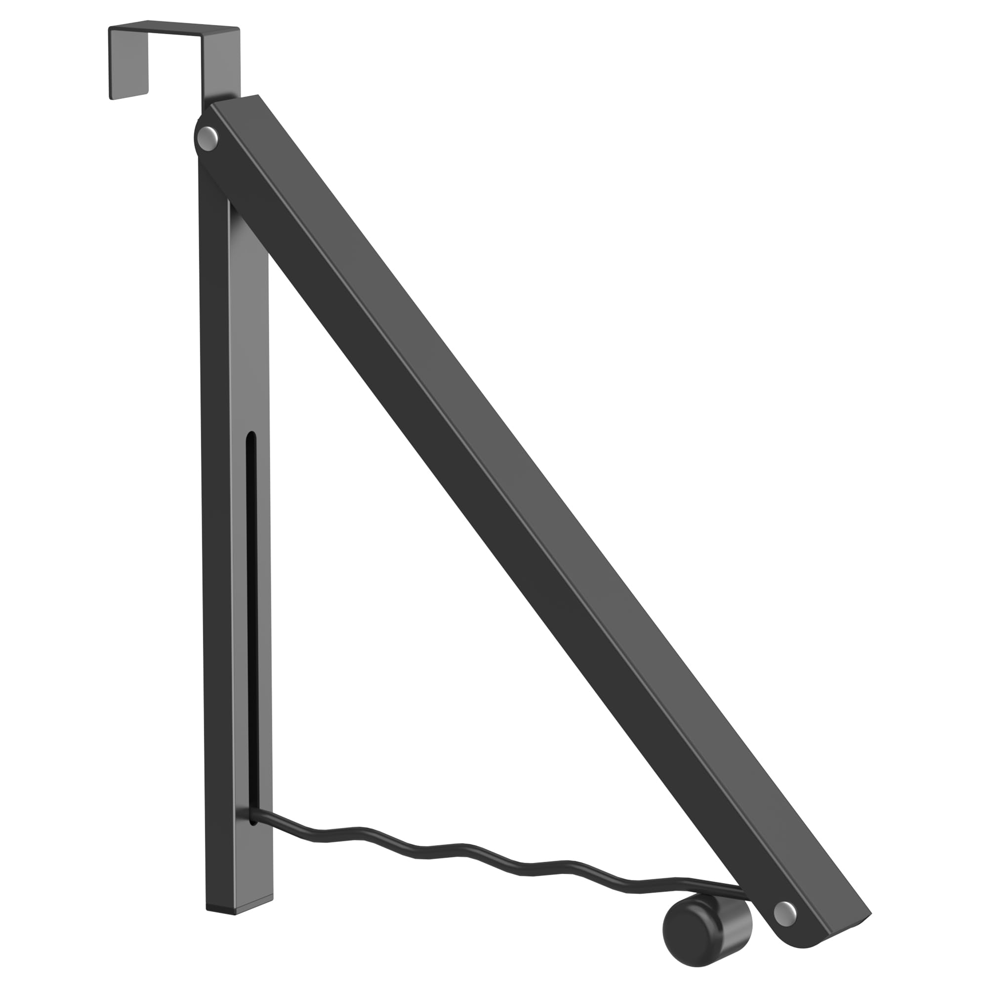Hleelomi Clothes Drying Rack for Laundry Room Organization,Foldable Over The Door Drying Racks for Saving Space, Black 1 Pack