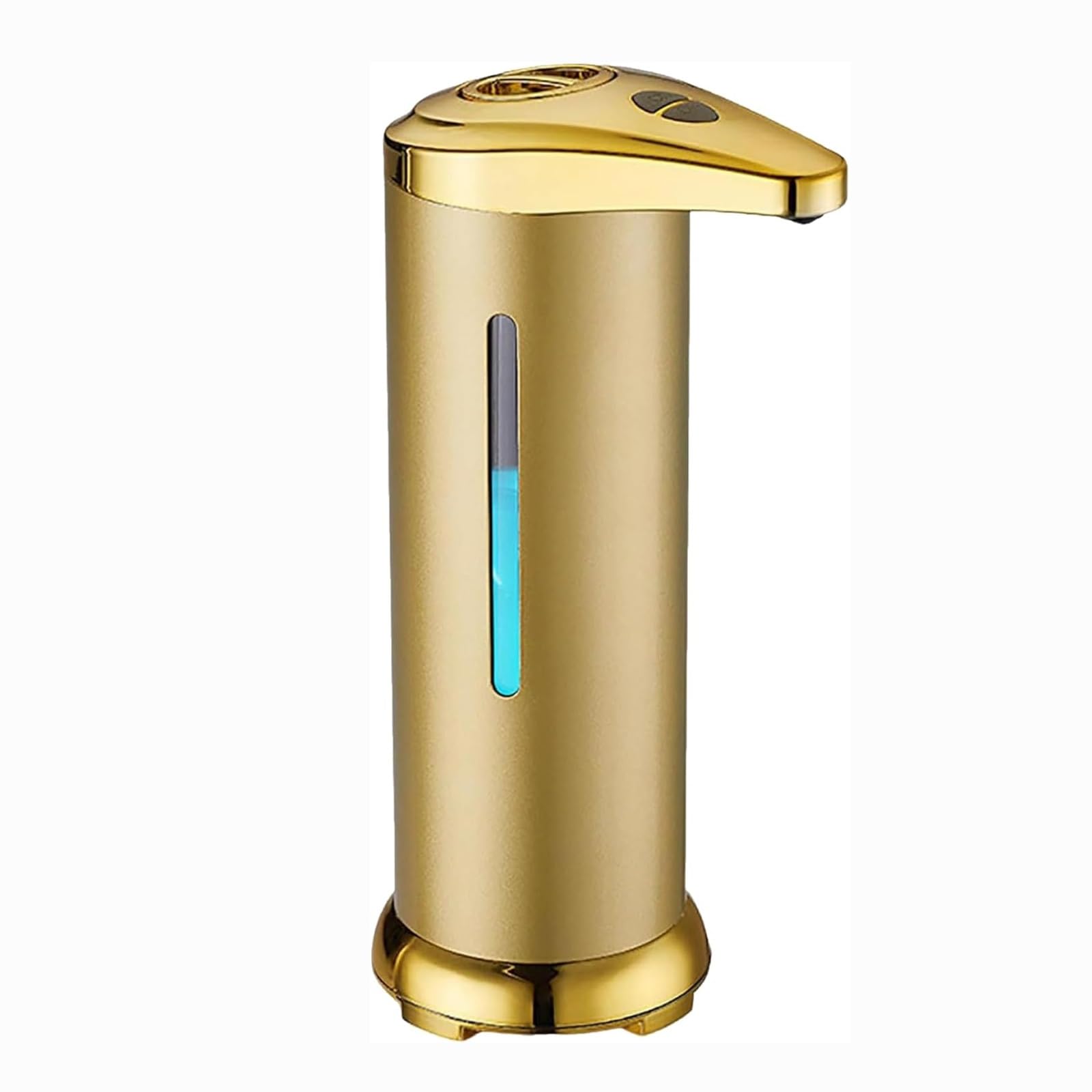 soap dispenser Automatic Soap Dispenser Touchless IPX4 280ml Soap Dispenser with Visual Window Dosing Battery Powered Stainless Steel Suitable for Kitchen Bathroom kitchen(Gold)