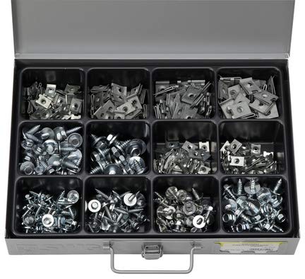 Vis et écrous en tôle contre le désordre atelier coffret 12 tailles 470 pcs