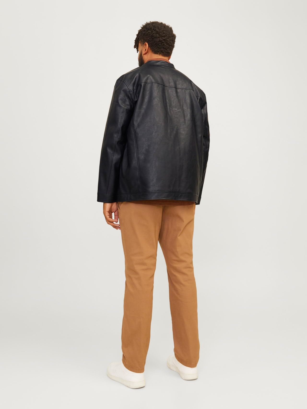 JACK & JONES Jjedylan Clean Pu Jacket Pls Chaqueta de cuero Hombre (Pack de 1)