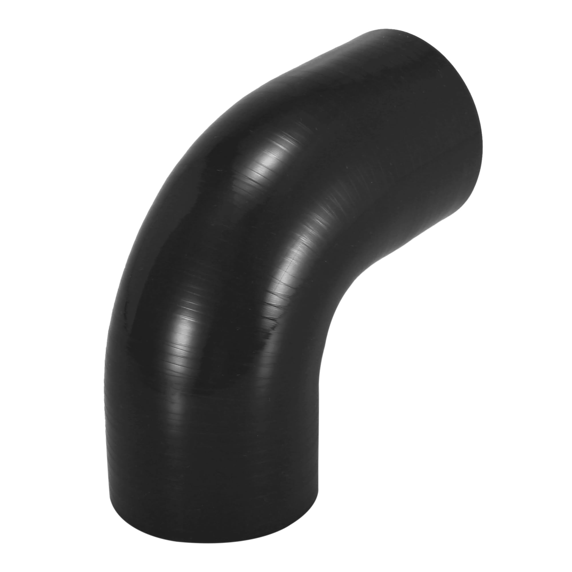 X AUTOHAUX Universale Auto 63mm 2.5" ID 90 Gradi Accoppiatore Silicone Tubo Nero