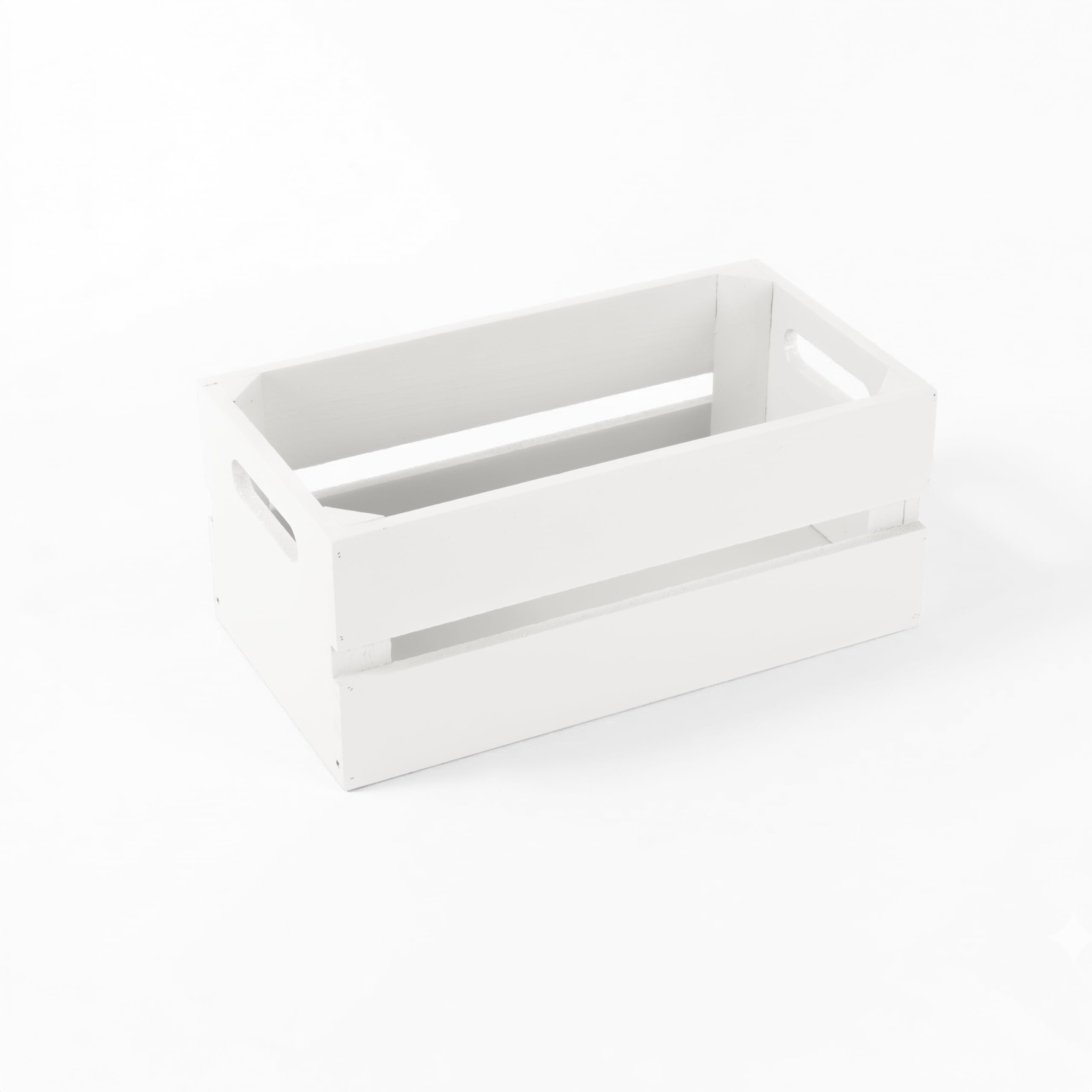 Wickerfield Small Wooden Boxes for Gifts, Crate Box, Crates Wooden Storage Box, Wood Crates, Gift Hamper Boxes Empty (White, Small)