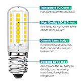 Euxper E14 LED Bulb 3W Natural White 4000K 28W Halogen Equivalent Energy Saving, E14 Small Edison Screw (SES) LED Light Bulbs 360LM for Freezer/Cooker Hood/Sewing Machine, AC220-240V, 2 Pack - Image 7