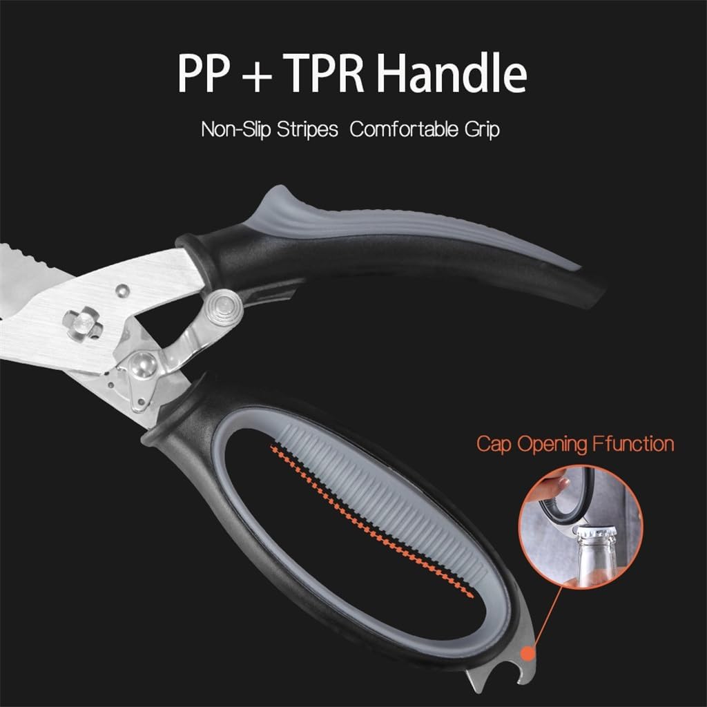 Stainless Steel Kitchen Scissors Fish Chicken Bone Shears Tool Meat Vegetable Barbecue Supplies