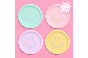 xo, Fetti Smiley Face Birthday Plates - 24 pk, 9" | Happy...