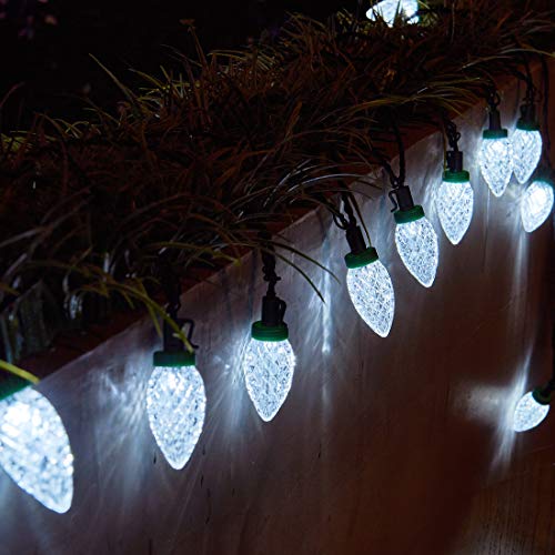 Twinkle Star ZD-29V50DF C9 String Lights, 50 Led 33Ft Outdoor Fairy Lights With 29V Safe Adaptor, Extendable Green Wire Christmas String Lights thumb #1
