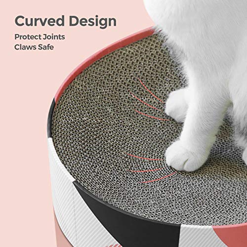 Comsaf Cat Scratcher Cardboard, Oval Corrugated Scratch Pad, Cat Scratching Lounge Bed, Durable Recycle Board For Furniture Protection, Cat Scratcher Bowl, Cat Kitty Training Toy #TOP4