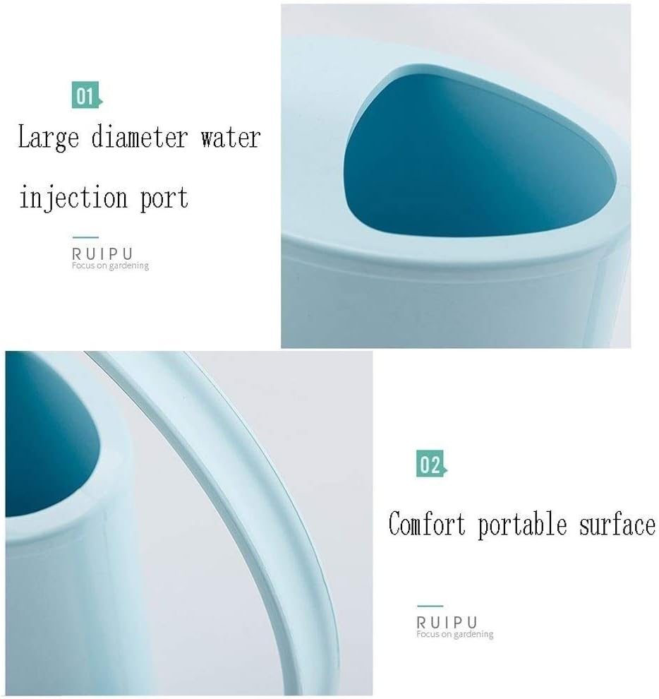 Watering Can 1.2L Watering Can Gardening Home Long Mouth Watering Pot Plastic Watering Can Decorative Watering Can(Blue)