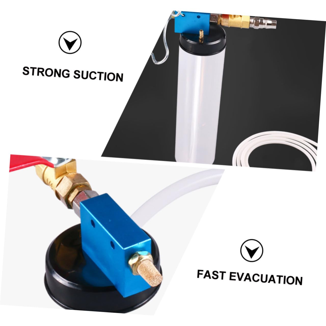 Happyyami Herramienta para Cambio de Aceite de Frenos y Purgador Hidráulico Materiales Plástico y Metal, Adecuado para Camiones y Vehículos de Ingeniería