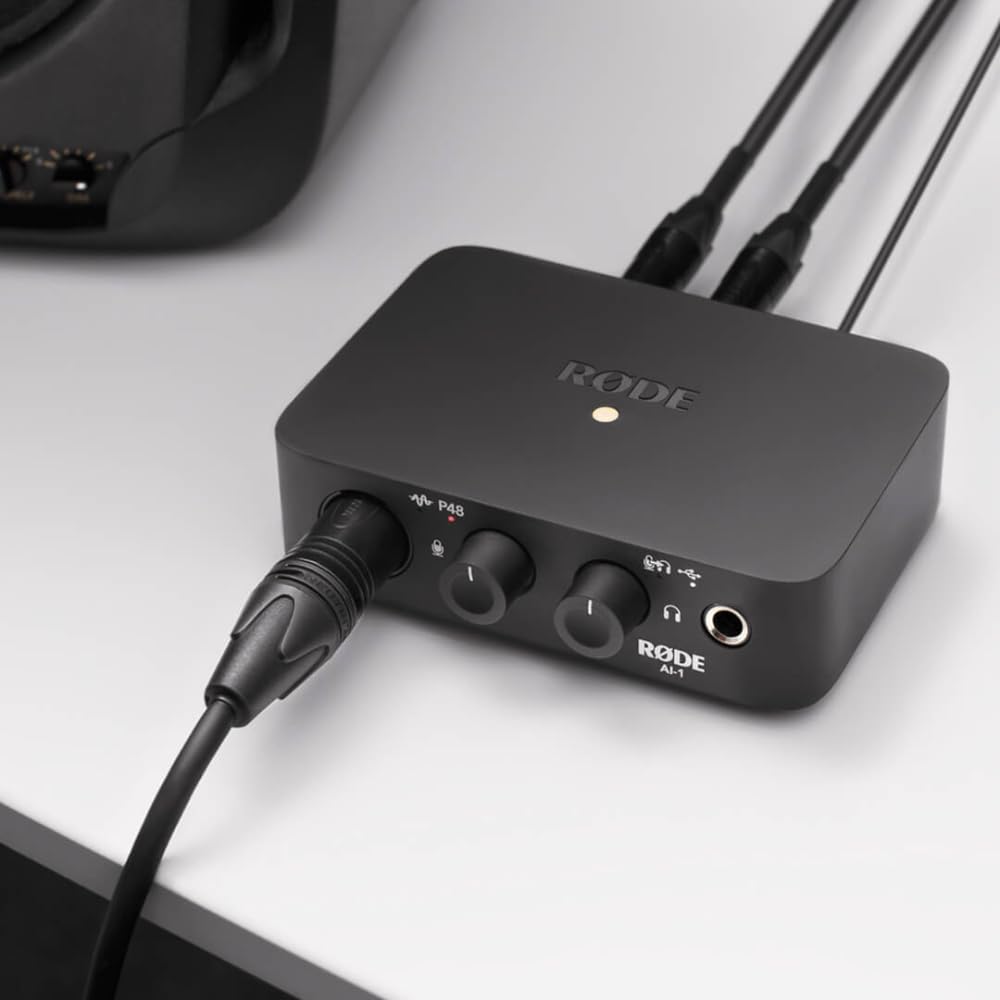 RØDE AI-1 Interface audio USB mono de qualité studio avec Neutrik™ Combi-jack pour production musicale, streaming et podcasting