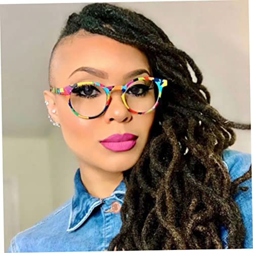 Gafas de lentes transparentes redondas estilo vintage multicolor C9 para mujer 7