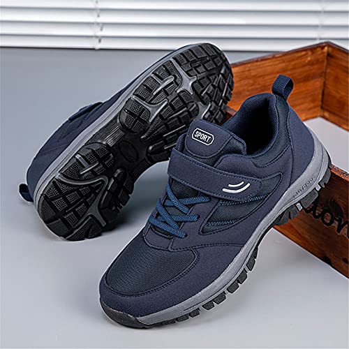 Image of LEADER SHOW Men's Comfortable Walking Shoes Non-Slip Safety Casual Sneakers for Elderly Strap Closure