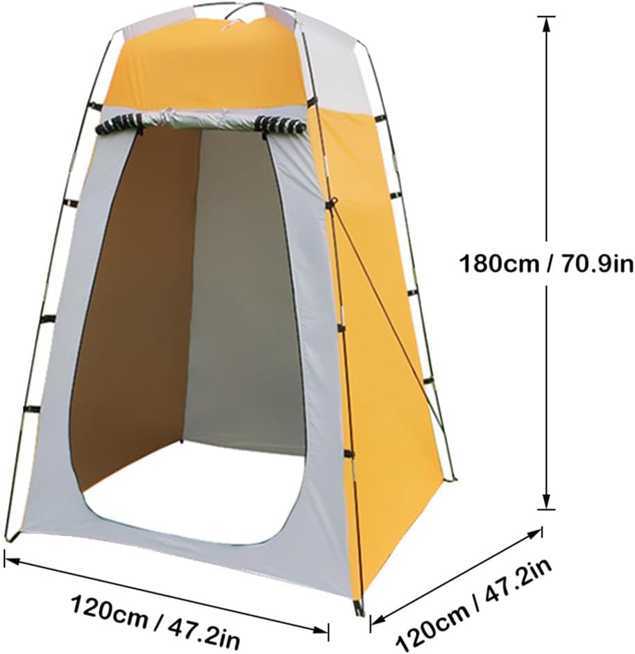 Camping Shower Tent, Privacy Tent, Pop Up Changing Tent, Toilet Tent Portable Camping Privacy Shelters Room, with Carrying Bag for Outdoors Indoors Camping, Beach, Hiking,Travellig (Yellow)