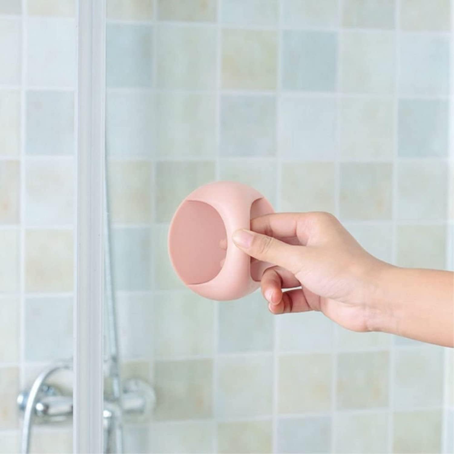 NOMAZO Self Adhesive Peel and Stick Plastic Handles Pull knob for Sliding Door, Drawer (Pack of 4)-ZN-192 2