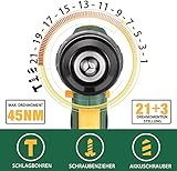 Akkuschrauber 18V, TECCPO 45Nm Bohrschrauber, 2x 2000mAh Akkus & 105 pcs Zubehöre Set, Schnellladegerät, 21+3 Drehmomentstufen, 2 Gänge, Tragbare Werkzeugkoffer - BHD700B - 5