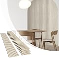 Olanglab Wood Wall Panels 4 Pack, Wood Slat Acoustic Wall Panels, 94.5"x12.6" Each 3D Wall Panels for Interior Wall Decor (Light Oak-Grey Felt)
