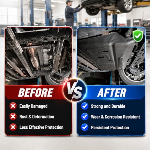 Image of Engine Splash Shield ML3Z-7222-D JL3Z-7222-C Engine Splash Guard Under Cover Compatible for 2015-2024 F150 with Gasoline Engine (Not Fit for Raptor Model & 3.0L Diesel)