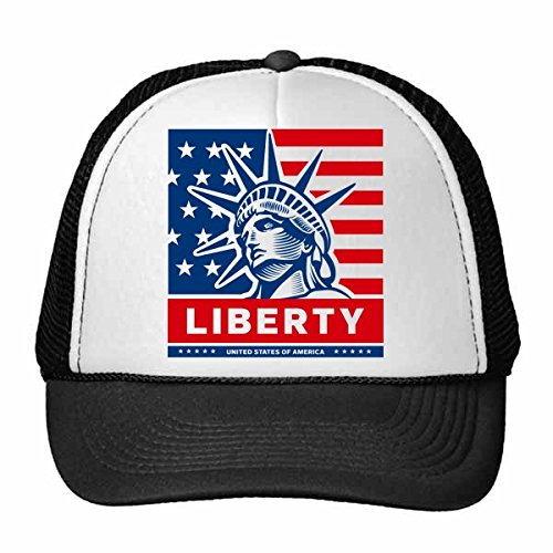 Chapeau de Camionneur Multicolor en Nylon avec Illustration USA pour Enfants