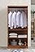 Hodedah 2 Door Wardrobe with Adjustable/Removable Shelves & Hanging Rod, Cherry