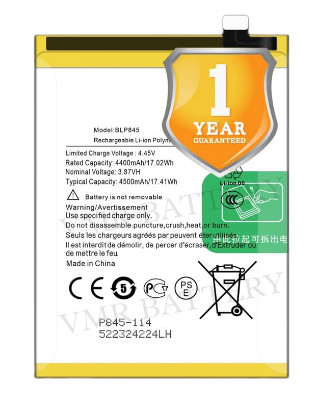 Image of Original BLP845 Battery Compatible for OnePlus Nord CE 5G (EB2101, EB2103) - (4500mAh) - 1 Year Warranty K7