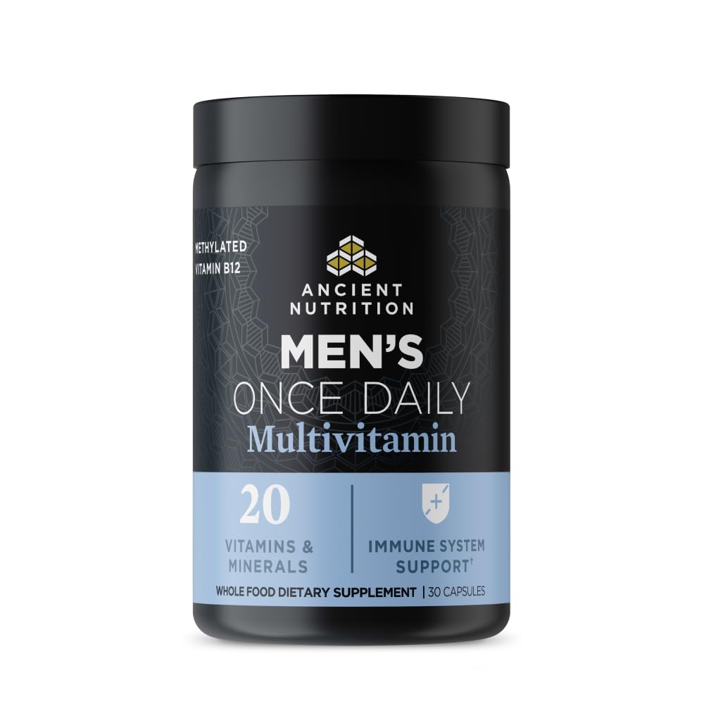 Sponsored Ad - Multivitamin for Men, Ancient Multi Men's Once Daily Vitamin Supplement 30 Ct, Vitamin A, Vitamin B and Vitamin K2, Fenugreek Seed, Supports Immune System, Paleo and Keto Friendly