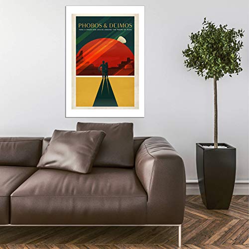 Impression d'art encadrée SpaceX Mars Phobos et Deimos Spiffing Prints XL - 5