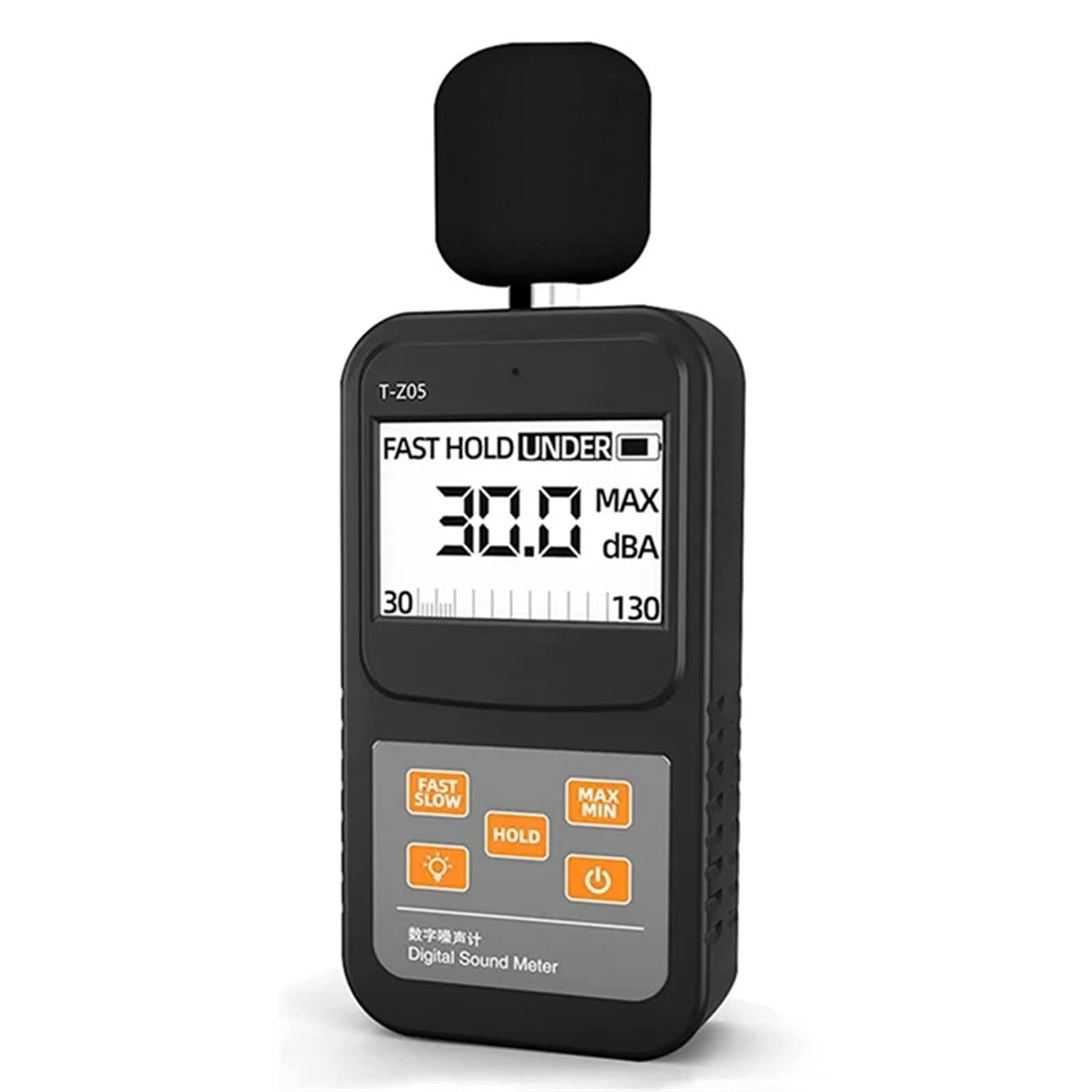 Decibel Meter, Digital Sound Level Meter Handheld SPL Meter,30-130DB Audio Noise Measure, Larger Backlit LCD Display for Home Factorie