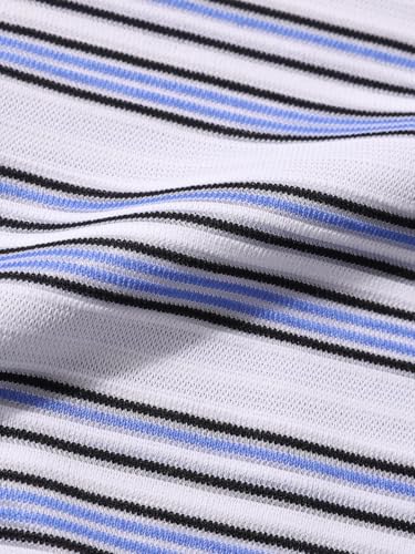 Image of The Indian Garage Co Men Boxy Fit Half Sleeves Vertical Striped Polo T-Shirt