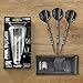 Target Darts Phil Taylor Power 8-Zero 4 Black Steel Tip Darts, 80% Tungsten Dart Set, P8Z4, 21G | Player Edition Darts with Fixed Points | Black Darts Case Included
