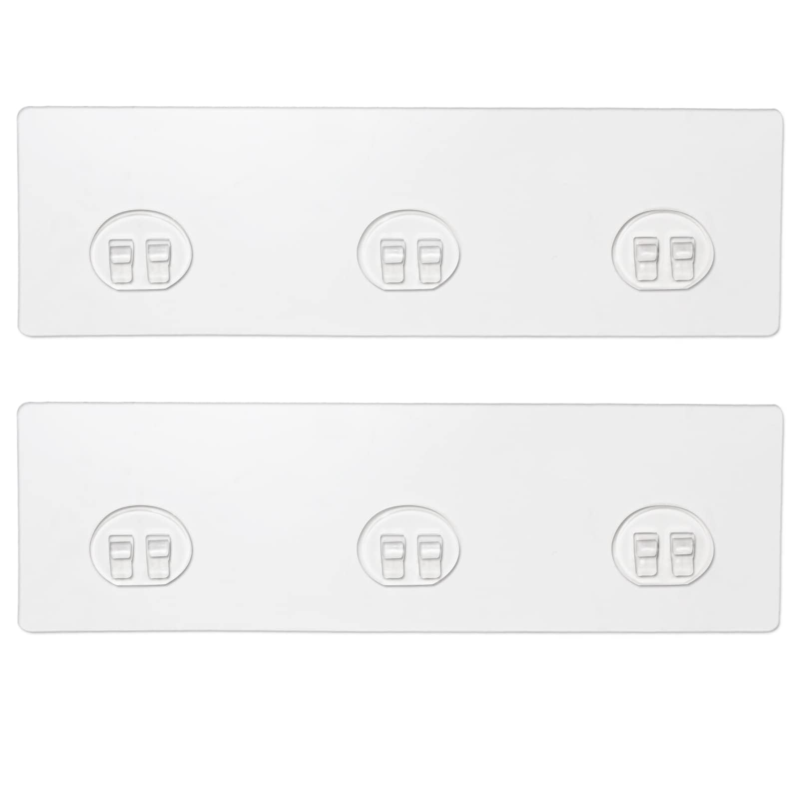 AUSAULAC 2Pack Adhesive for Replacement Strong Transparent Adhesive for Shower Caddy Sticky Pads No Drilling for Corner Shelf