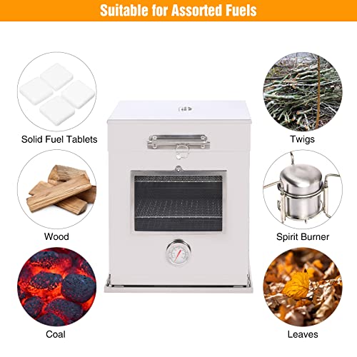 Lineslife Stainless Steel 304 Fastfold Camping Oven With Mesh, Portable Wood Stove Oven For Propane Stove And Camping Stove, Outdoor Cooking, Bbq, Picnic #TOP4