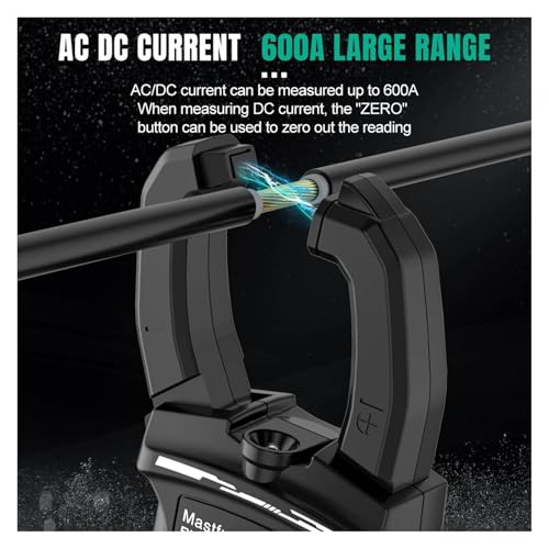 Pinza Amperimétrica Digital Anticondiciones de 600A, Medición AC/DC, Multímetro miniatura 3