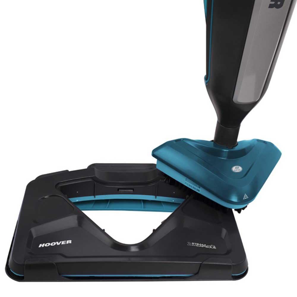 Hoover Steam Capsule CA2IN1D 011 Scopa a Vapore Lavapavimenti con Pistola a Vapore Portatile, Professionale, Accessorio per Tappeti, Igienizzante, Capacità 0.35 Litri, 1700W, Grigio e Blu