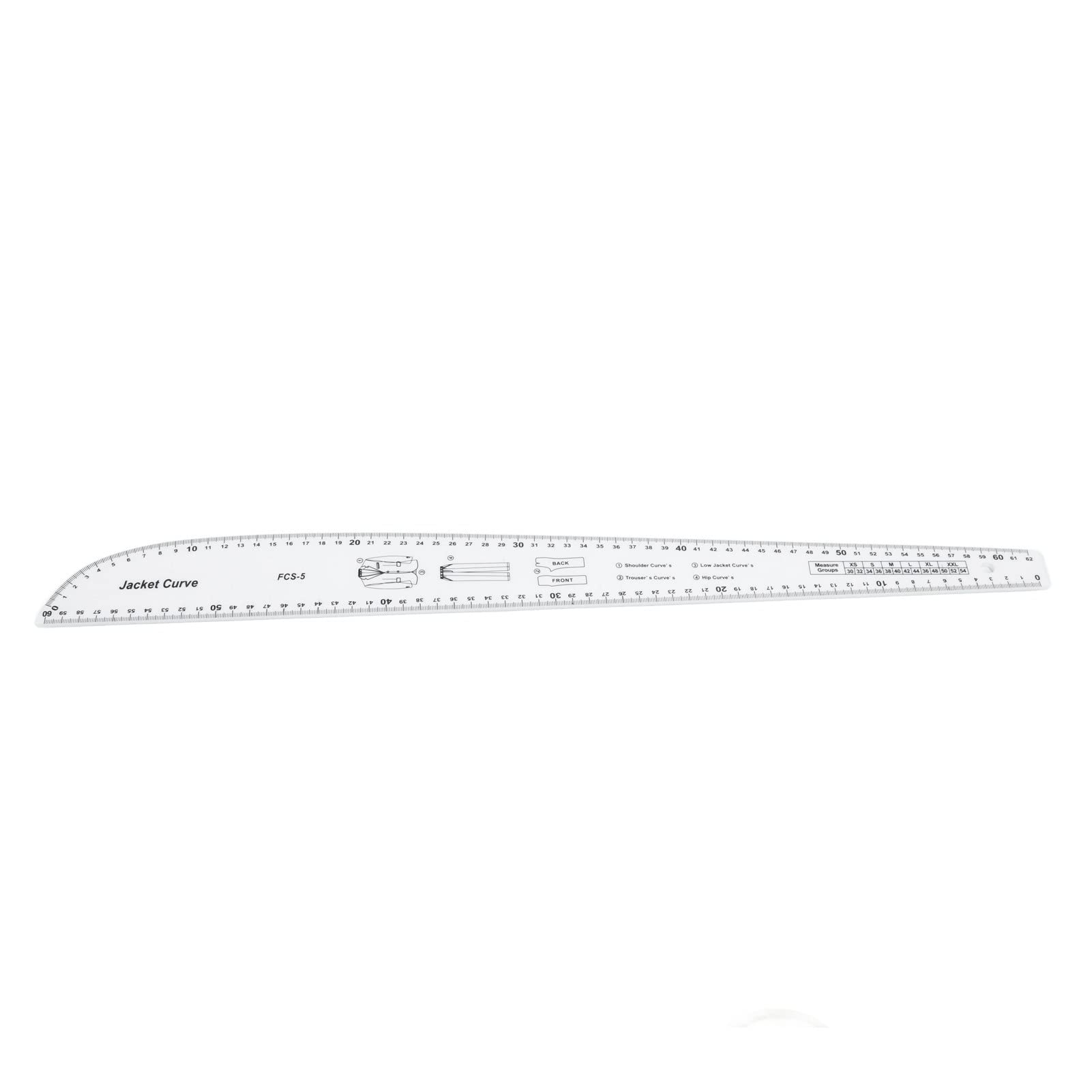Set di 7 righelli per cucire su misura Set di righelli per design di modelli di moda in scala ad alta precisione trasparenti per realizzare bozze di modelli