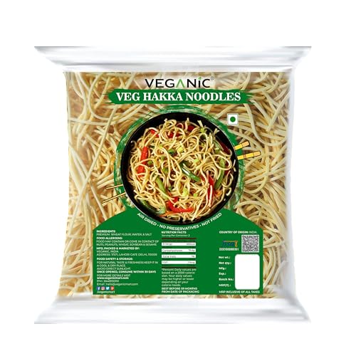 Image of Veganic Hakka Noodles | Veg Chowmein Masala Maggie | Chowmin Noodle | Long Slurpy Noodels | Plain Chopsuey No Preservatives (900G)