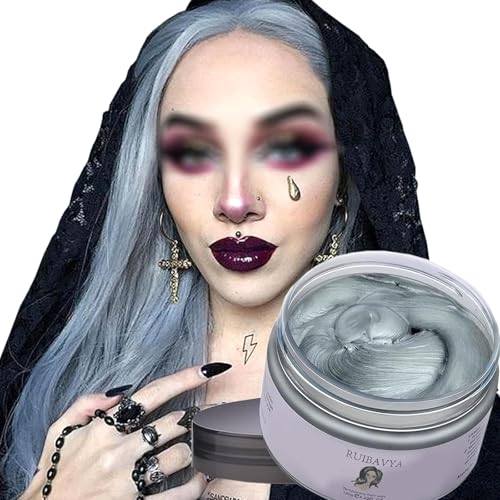 Color Cabello Cera Tinte Instantáneo para Cabello Lodo Cabello Desechable Crema para Peinado Natural Modelado Temporal Pomada Arcilla Gris