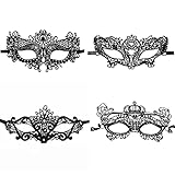 🐳【Diseño único】4 piezas de máscaras venecianas son suaves y flexibles, por lo que se pueden ajustar fácilmente a su cara. Utilizamos tiras elásticas para que puedas ajustar la mascarilla a tu gusto. Te sentirás tan cómodo que ni siquiera notarás que los llevas puestos.