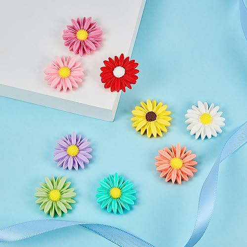 24 Pieces Fridge Magnets Daisy Flower Refrigerator Magnets Colorful Flower Fridge Magnets For Whiteboard Refrigerator Office Photo Cabinet Bulletin Board Decoration (Daisy) #TOP2