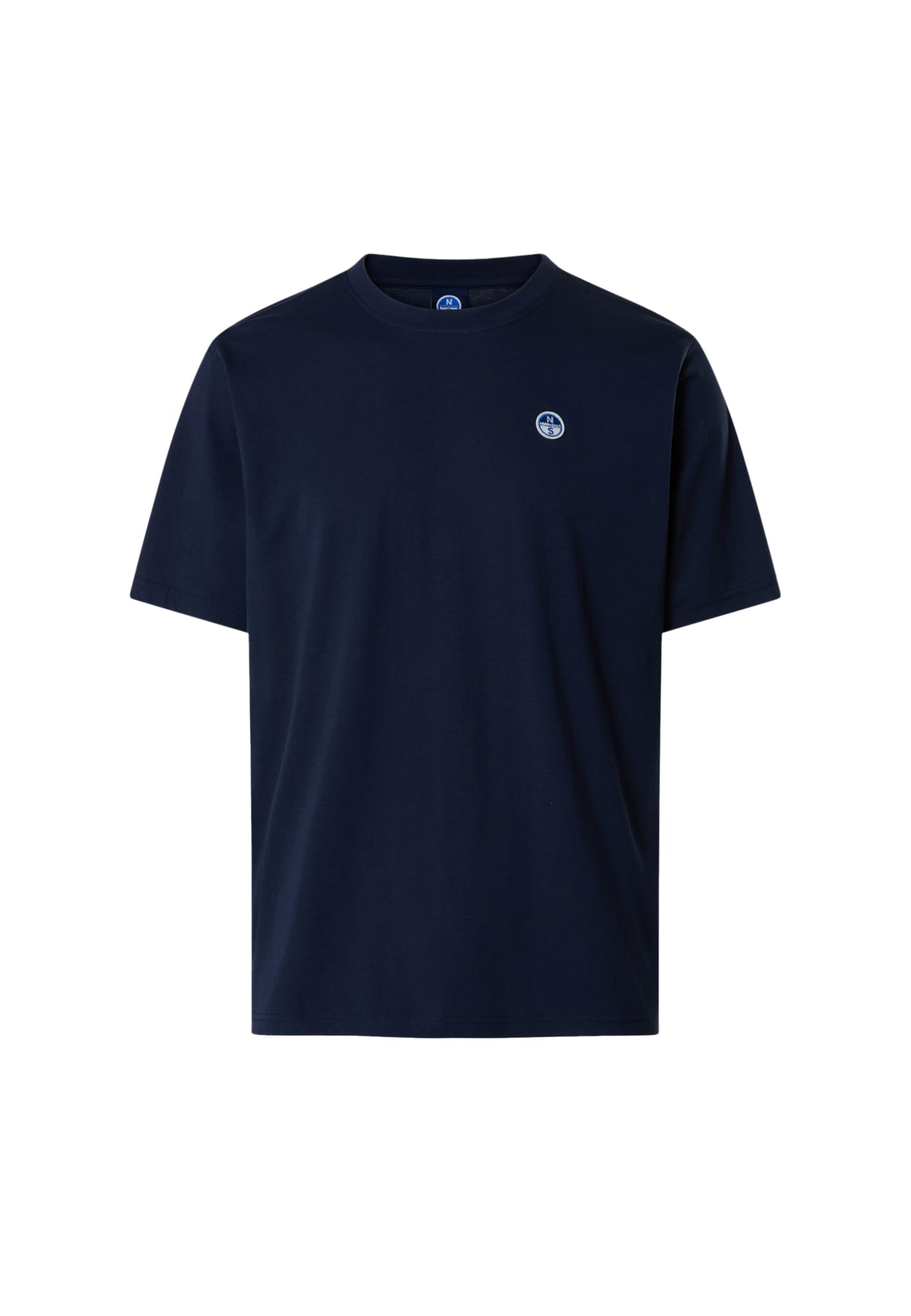 NORTH SAILS Men's T-Shirt in Organic Cotton Jersey with Logo Patch, Navy Blue, XXL