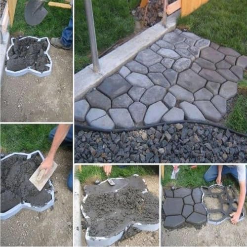 Moldes de hormigón para decorar aceras de césped y senderos de jardín 4