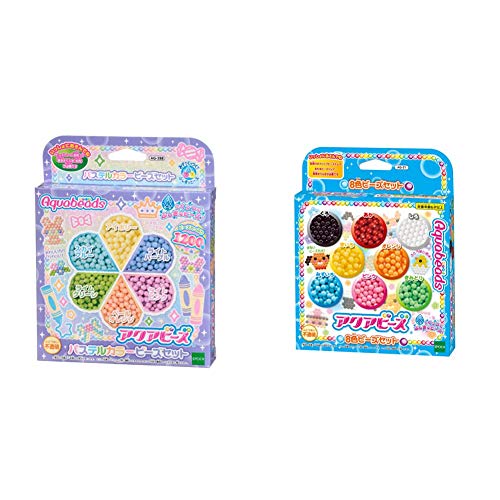 アクアビーズ パステルカラービーズセット & アクアビーズ 8色ビーズセット【セット買い】のサムネイル