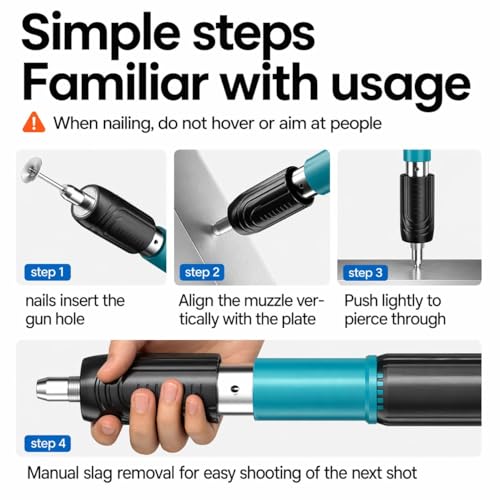 KRYAN Manual Steel Nail Gun Kit with 50 Nails - Image 5