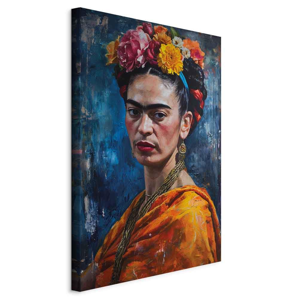 murando - Quadro Acustico Frida Kahlo 40x60 cm 1 Pezzo schiuma acustica Quadri Moderni - Stampa su Tela Pannelli Fonoassorbenti Decorativi Decorazione da Parete Floreale Blu h-H-10044-b-a