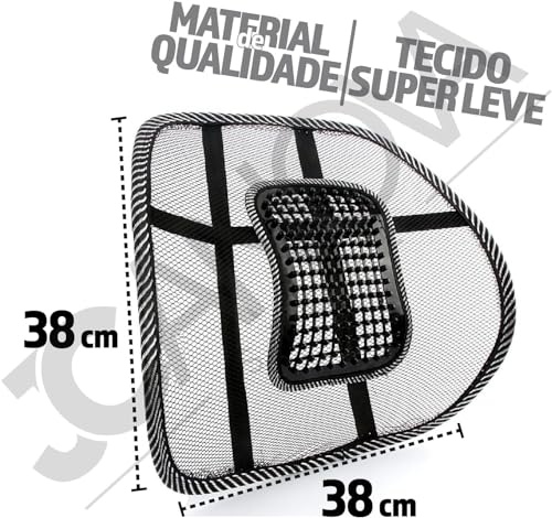 Encosto Lombar Ergonômico com Massageador Carro, Escritório
