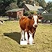 Brown Cow 3FT Life Size Cardboard Cutout – Farm Animal Fun Standup for Photo Booths, Birthday Parties & Events, 1PC