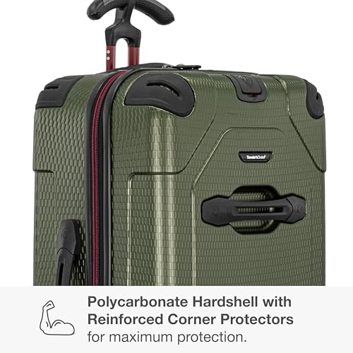Image of Traveler's Choice Maxporter II Polycarbonate Hardside Trunk with Spinner Wheels, Green, 28-Inch Medium Trunk