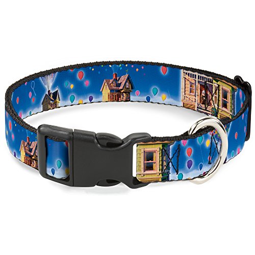 Buckle-Down Breakaway Cat Collar - Up Carl on Porch/Flying House/Balloons - 1/2