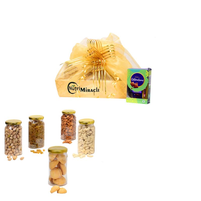 Image of NUTRI MIRACLE Diwali Assorted Dry Fruits Gift Hamper | Corporate Gift Pack for Employees