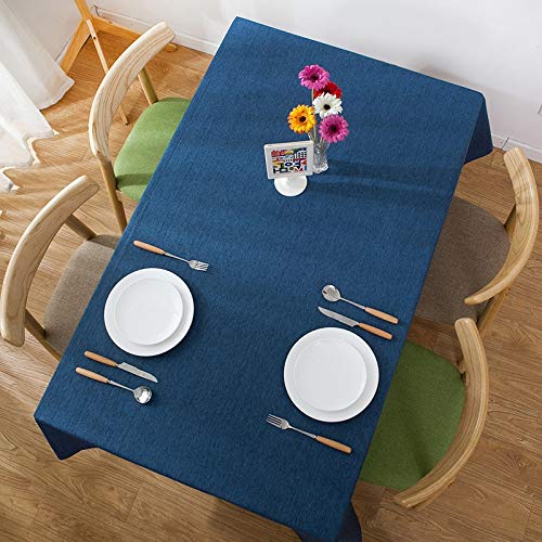 Nappe en lin imperméable concis moderne anti-tache pour table rectangle